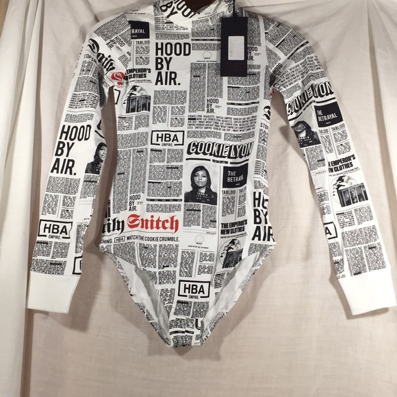 Hood by Air Tops - HBA bodysuit “Empire Edition”